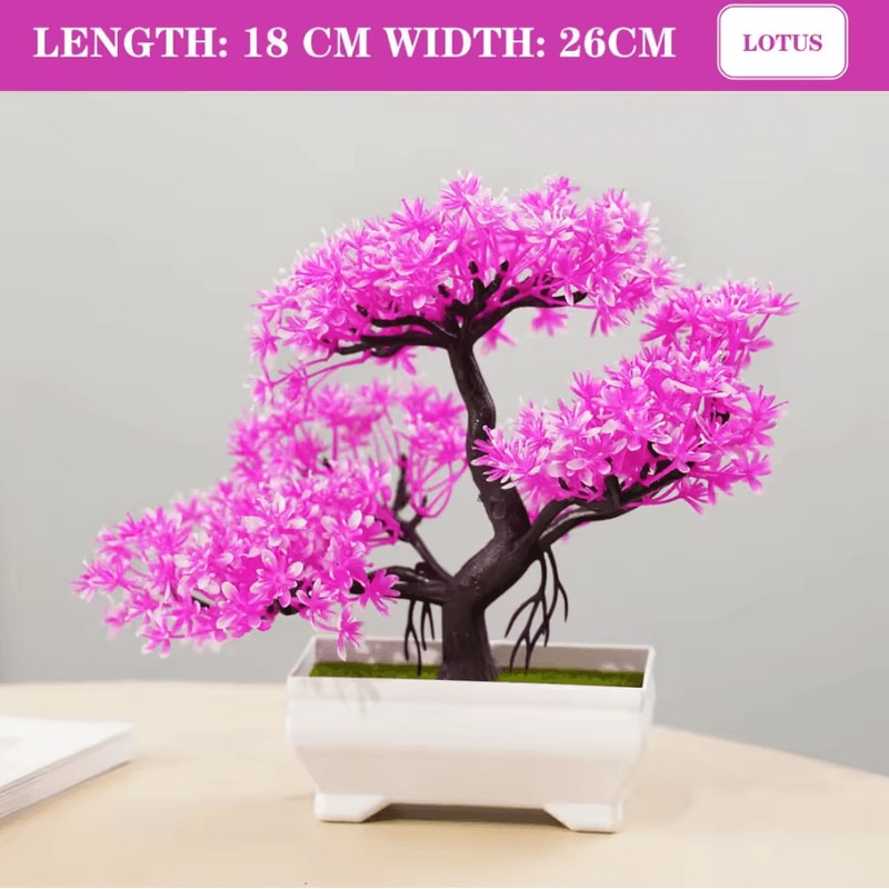 Mini Artificial Bonsai Plant Realistic Potted Tree Decor For Home Office 10