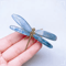 Natural Kyanite Dragonfly Crystal Figurine Handmade Healing Stone Decor 3