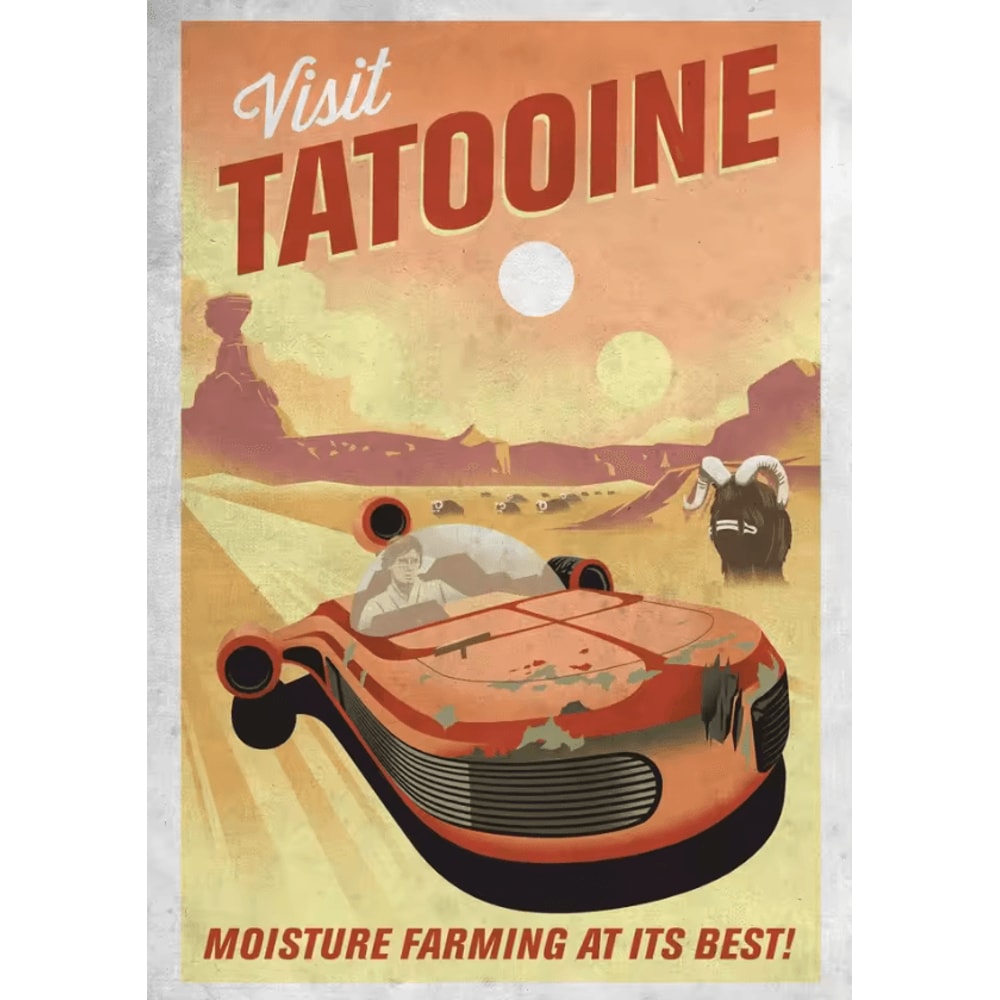 Galactic Propaganda Tatooine Canvas Poster Retro Space Movie Wall Art 7