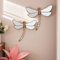 Golden Dragonfly Wall Hanging MirrorFinish Resin Art Decor 1