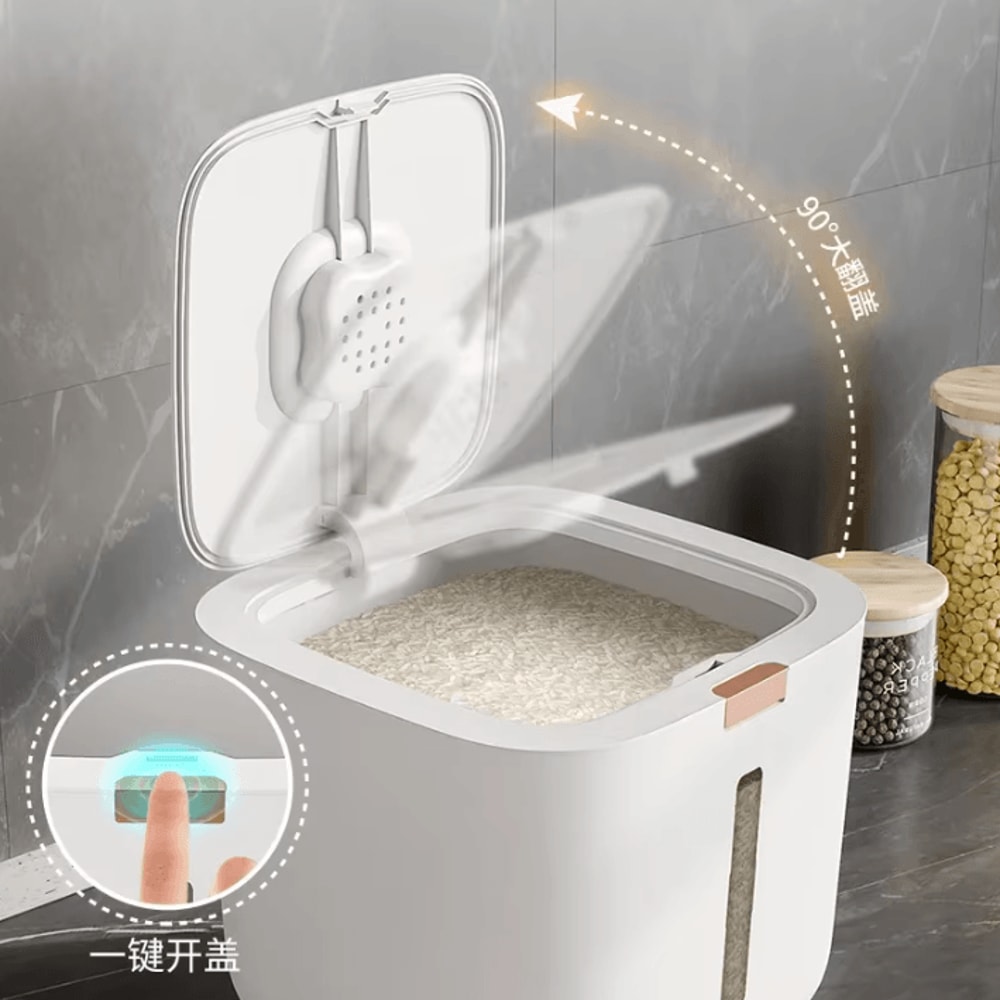 Airtight Rice Storage Container MoistureProof 510KG Kitchen Grain Bin 2