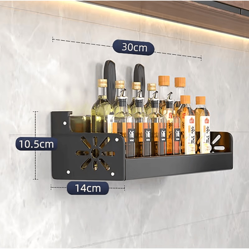 NoPunch Metal Kitchen Shelf Rack Large Capacity Drainage Utensil Organizer 2