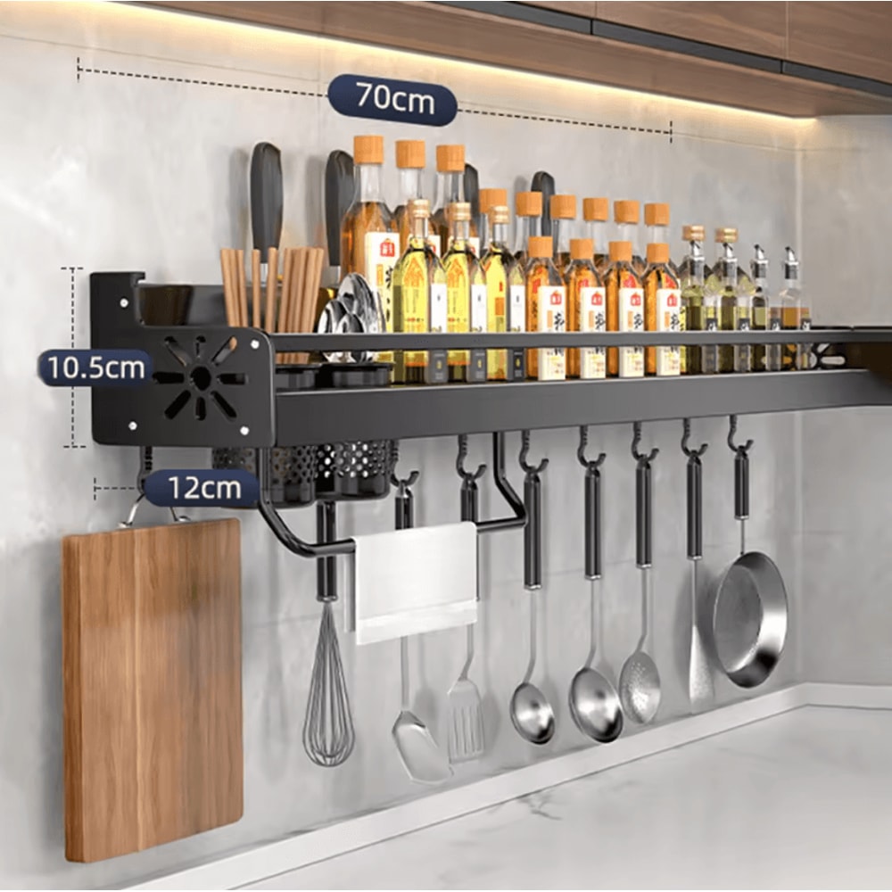 NoPunch Metal Kitchen Shelf Rack Large Capacity Drainage Utensil Organizer 6