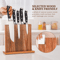 Acacia Wood Magnetic Knife Block Strong Magnet Kitchen Knife Holder Stand 2
