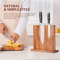 Acacia Wood Magnetic Knife Block Strong Magnet Kitchen Knife Holder Stand 3