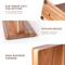 Acacia Wood Magnetic Knife Block Strong Magnet Kitchen Knife Holder Stand 4