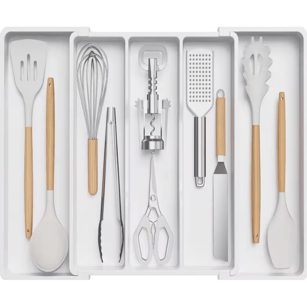 Expandable Kitchen Drawer Organizer Adjustable Cutlery Storage Tray 3