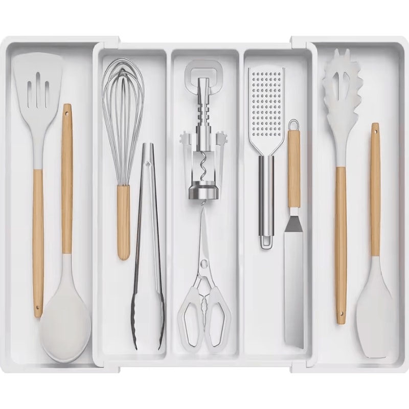 Expandable Kitchen Drawer Organizer Adjustable Cutlery Storage Tray 3