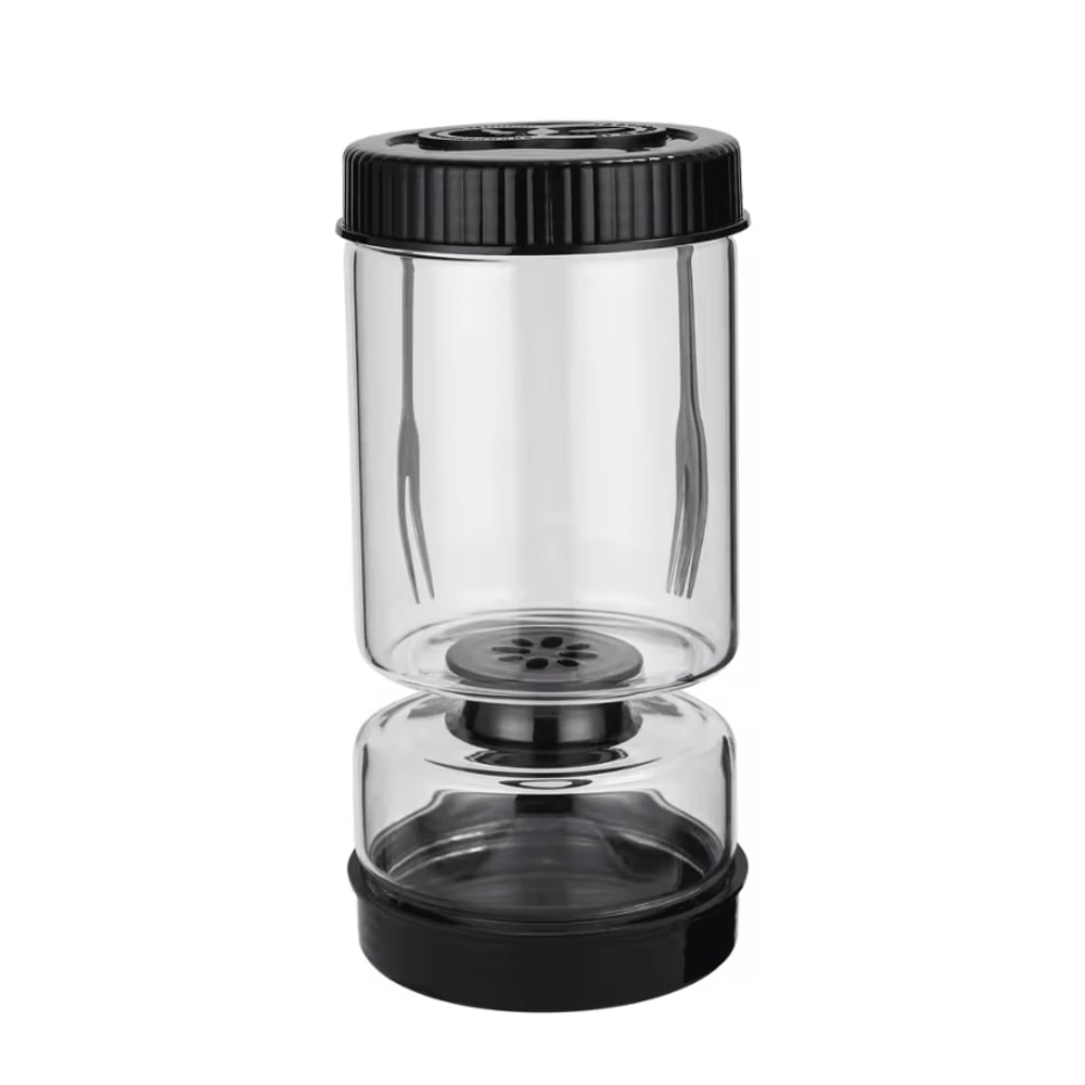 Glass Olive Pickle Strainer Jar Airtight Hourglass Flip Storage Container 4