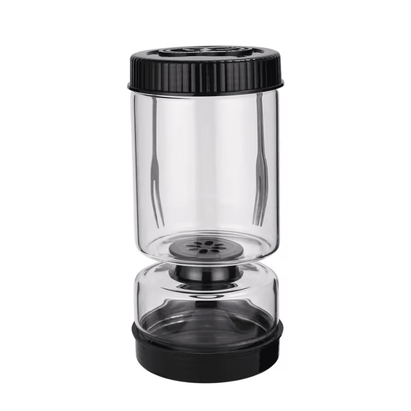 Glass Olive Pickle Strainer Jar Airtight Hourglass Flip Storage Container 4