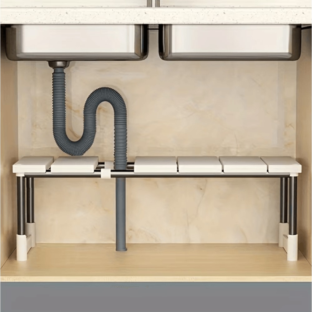 Adjustable MultiLayer Under Sink Storage Rack Expandable Cabinet Organizer 2