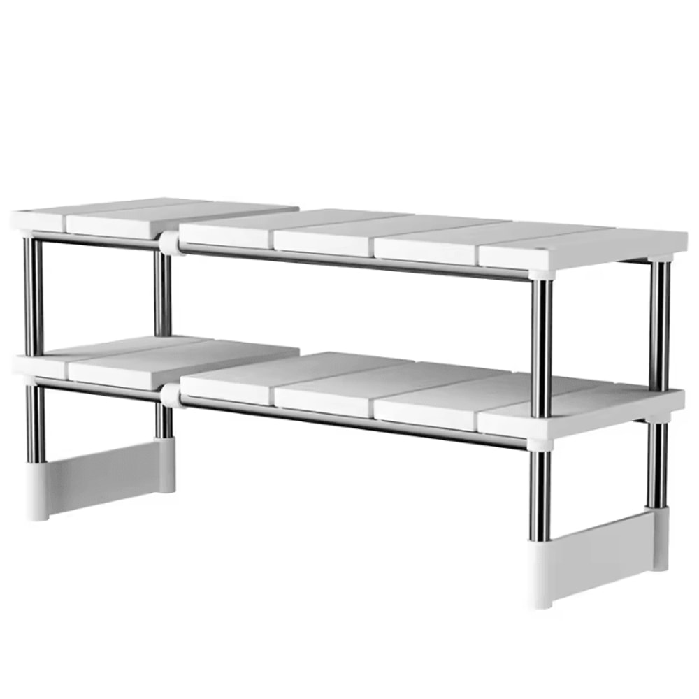 Adjustable MultiLayer Under Sink Storage Rack Expandable Cabinet Organizer 4