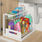 2Tier Sliding Under Sink Organizer PullOut Cabinet Storage Rack For Kitchen Bathroom 1