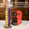 360 Rotating Coffee Capsule Holder 40 Pod Silver Storage Rack For Coffee Stations 3