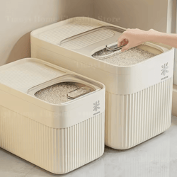 airtight rice storage container – moisture-proof grain storage box with sealed lid (5/10/15kg)