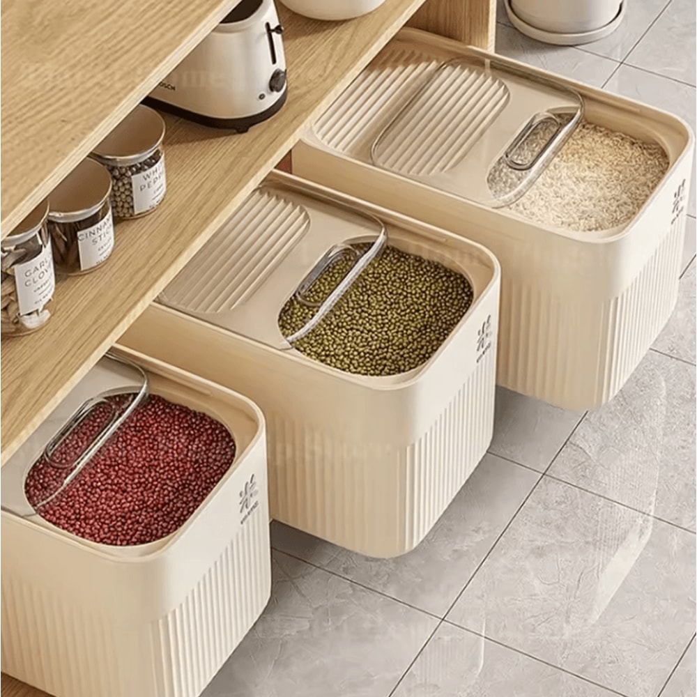 Airtight Rice Storage Container MoistureProof Grain Storage Box With Sealed Lid 51015KG 1