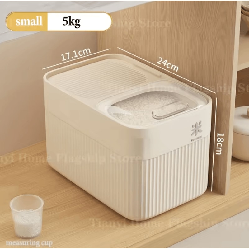 Airtight Rice Storage Container MoistureProof Grain Storage Box With Sealed Lid 51015KG 2