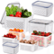 Fridge Food Storage Containers With Strainer Fresh Produce Saver Set For Fruits Vegetables Meat 1