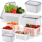 Fridge Food Storage Containers With Strainer Fresh Produce Saver Set For Fruits Vegetables Meat 2