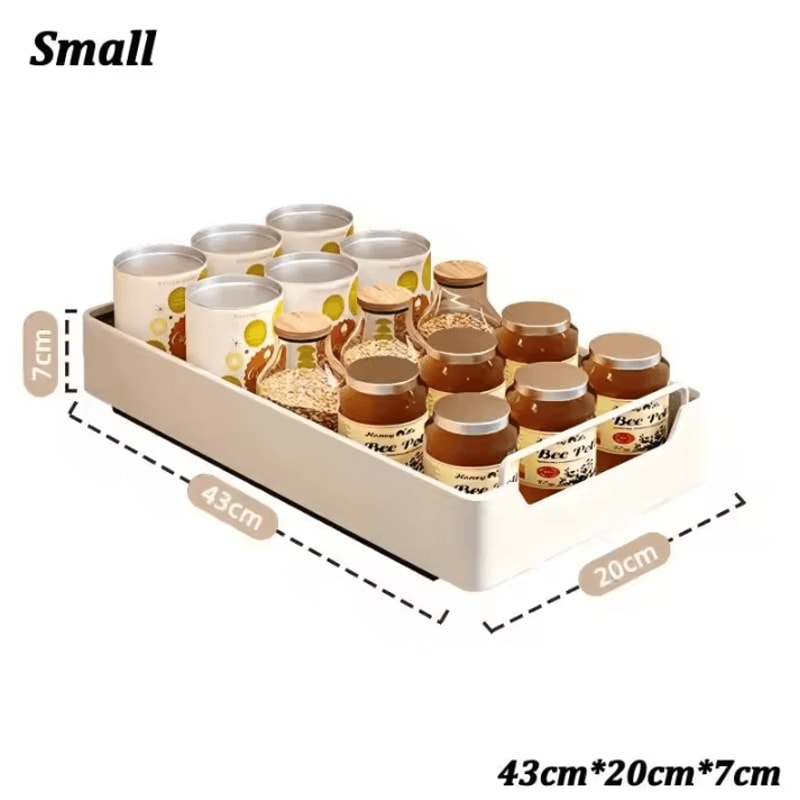 PullOut Cabinet Storage Rack Metal Sliding Drawer Organizer For Kitchen Spices Bottles 2