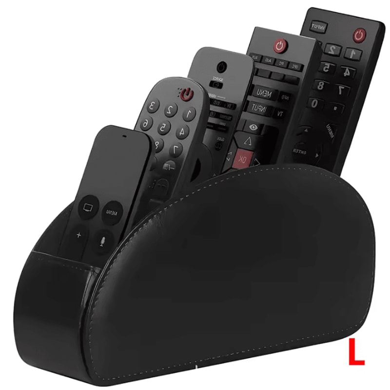 5Compartment PU Leather Remote Control Organizer Desktop Caddy For TV Office Home Essentials 8