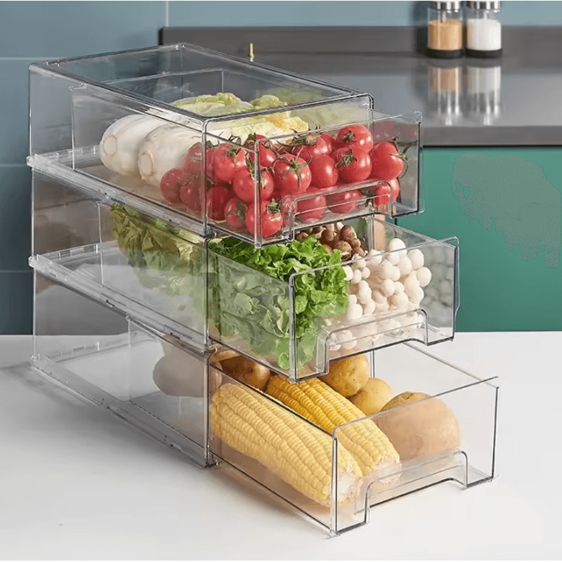 FreshSlide Refrigerator Drawer Organizer Refrigerator Storage Box Fridge Drawer Organizer Food Sto 1