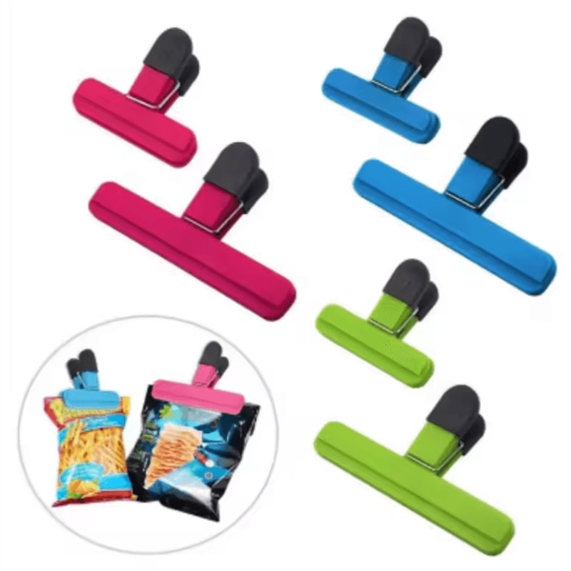 SealLock Heavy Duty Bag Clips Food Bag Clips Kitchen Storage Organizer Reusable Snack Bag Clips 4