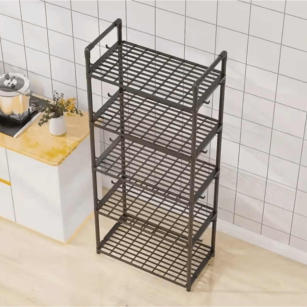 SpaceRack Floor Standing Kitchen Shelf Kitchen Storage Rack Microwave Oven Shelf Multilayer Storage 1