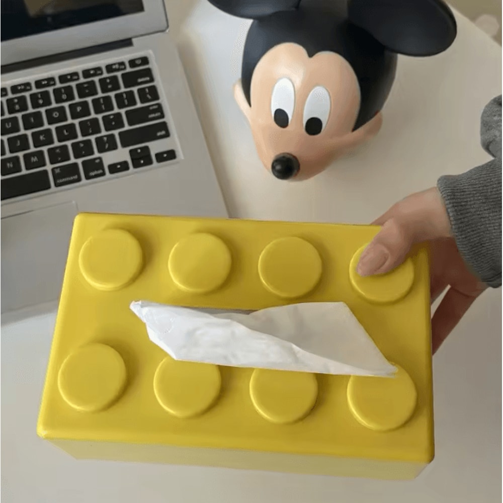 BlockPop Cartoon Tissue Storage Box Cartoon Tissue Box Building Block Tissue Box Decorative Tissue 4