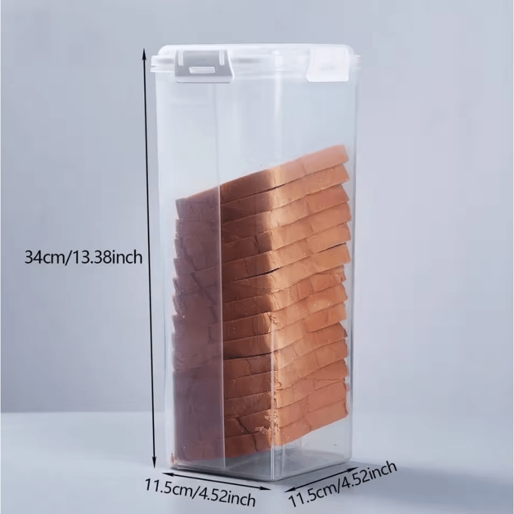 FreshKeep Airtight Bread Storage Container Airtight Bread Box Clear Bread Loaf Container Tall Bread 2