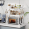 SpaceLift Microwave Oven Storage Rack Microwave Storage Rack Kitchen Counter Organizer Space Saving 1