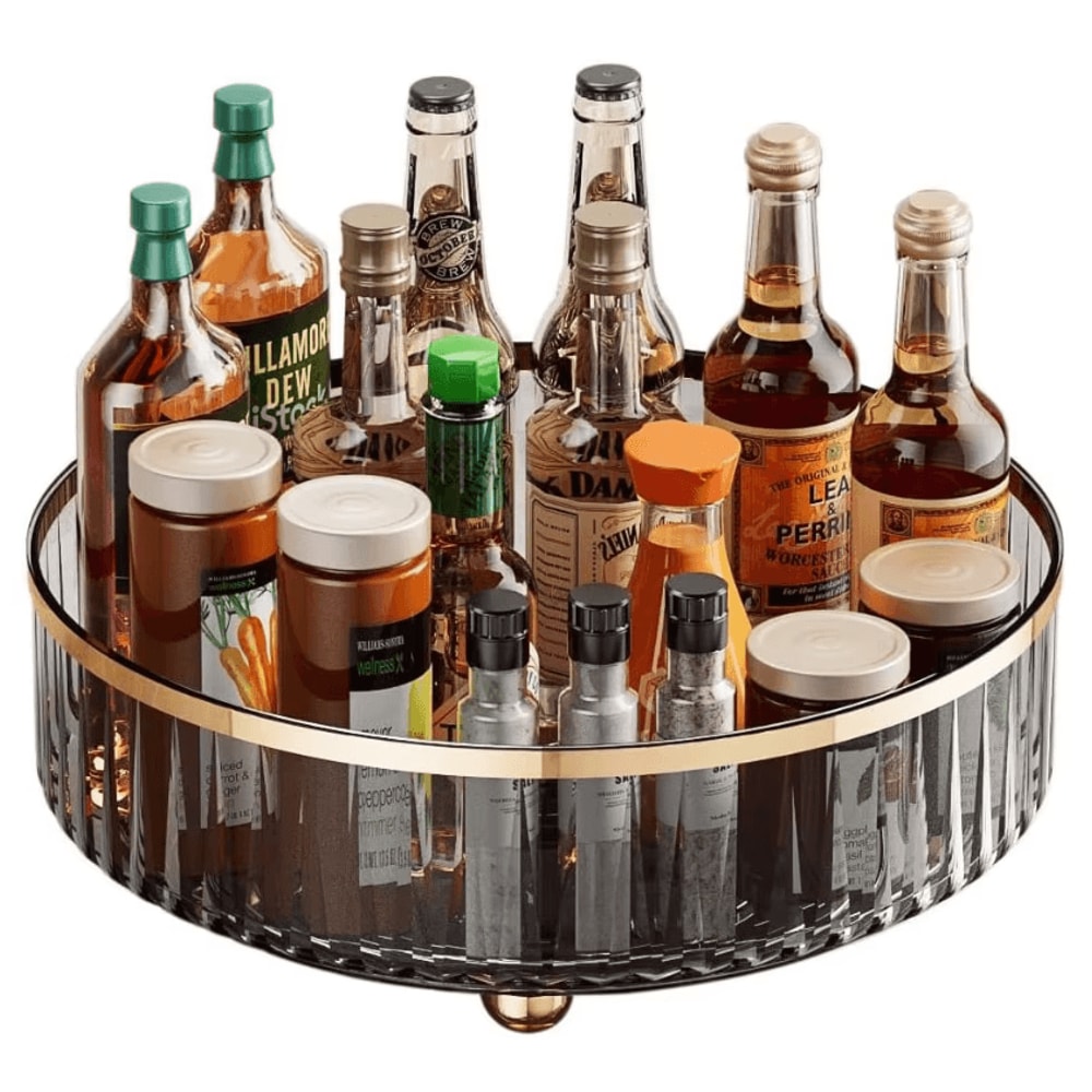 SpinClear Rotating Storage Organizer Lazy Susan Organizer Clear Rotating Storage Bin Kitchen Pantry 0