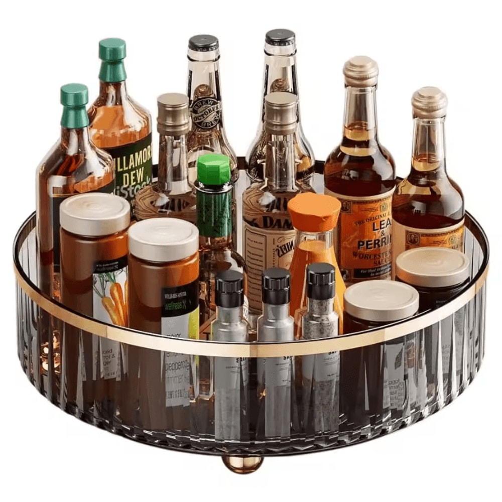 SpinClear Rotating Storage Organizer Lazy Susan Organizer Clear Rotating Storage Bin Kitchen Pantry 3