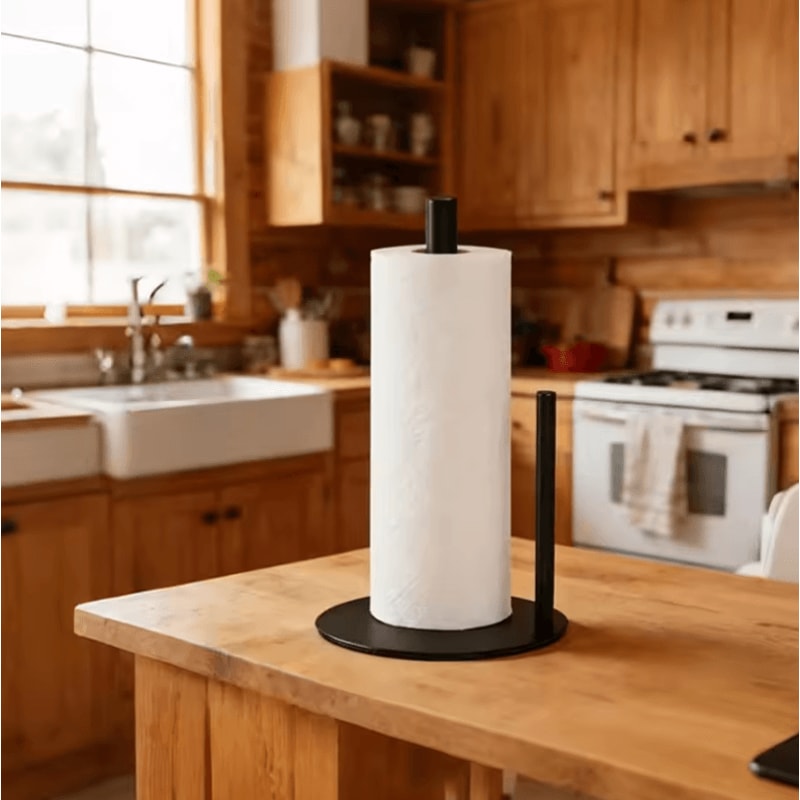 SteelGrip Kitchen Roll Holder Stainless Steel Kitchen Roll Holder Paper Towel Holder Weighted Base 2