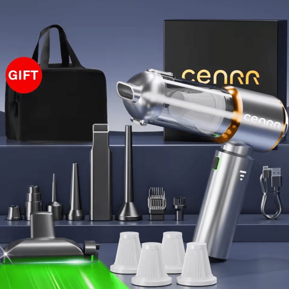 CENRR Mini Powerful Cordless Car Vacuum Cleaner 998000PA Portable Handheld Vacuum Cleaner Strong Su 3