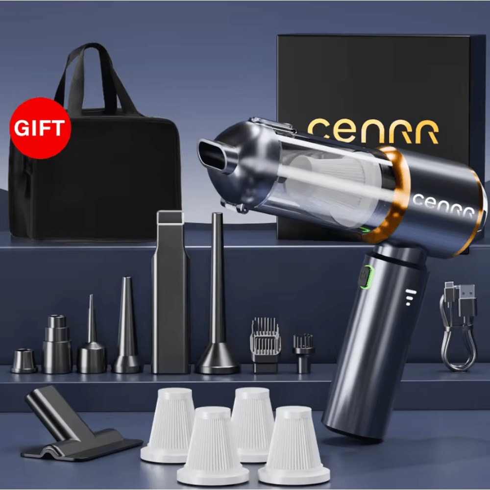 CENRR Mini Powerful Cordless Car Vacuum Cleaner 998000PA Portable Handheld Vacuum Cleaner Strong Su 7