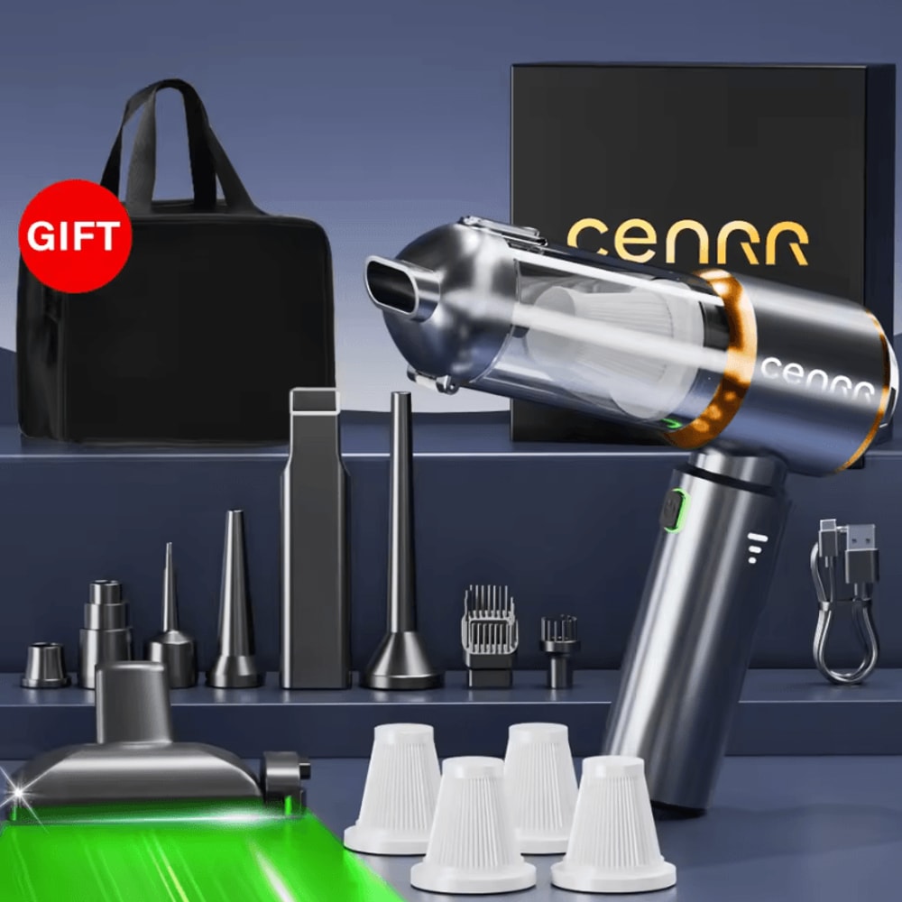 CENRR Mini Powerful Cordless Car Vacuum Cleaner 998000PA Portable Handheld Vacuum Cleaner Strong Su 8