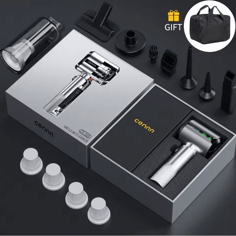 CENRR Mini Wireless Car Vacuum Cleaner 998000PA Cordless Car Vacuum Cleaner Portable Handheld Vacuu 4