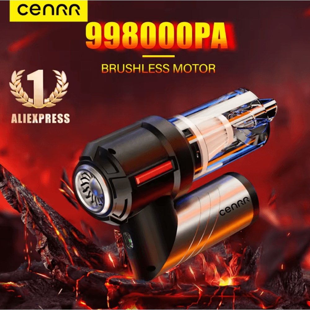 CENRR 998000PA Portable Cordless Car Vacuum Cleaner Cordless Car Vacuum Cleaner Portable Handheld V 0