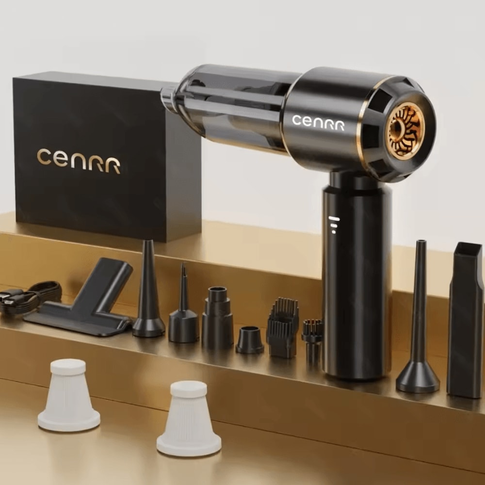 CENRR Portable Mini Cordless Car Vacuum Cleaner 998000PA Handheld Vacuum Cleaner Strong Suction Blo 3