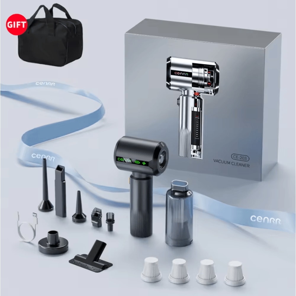 CENRR Cordless Car Vacuum Cleaner 7500mAh Portable Handheld Vacuum Cleaner Strong Suction Air Blowe 6