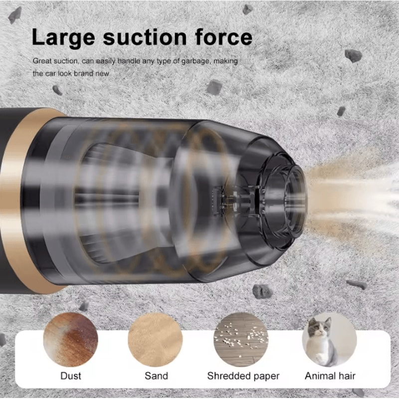 Portable HighPower Cordless Car Vacuum Cleaner For Home Auto 1