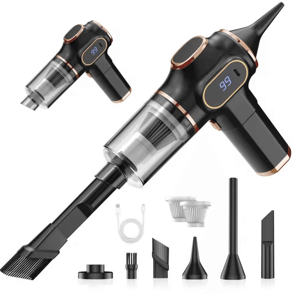 Ultra Compact HighPower Wireless Car Vacuum Cleaner Mini Handheld For Home Sofa Office 1