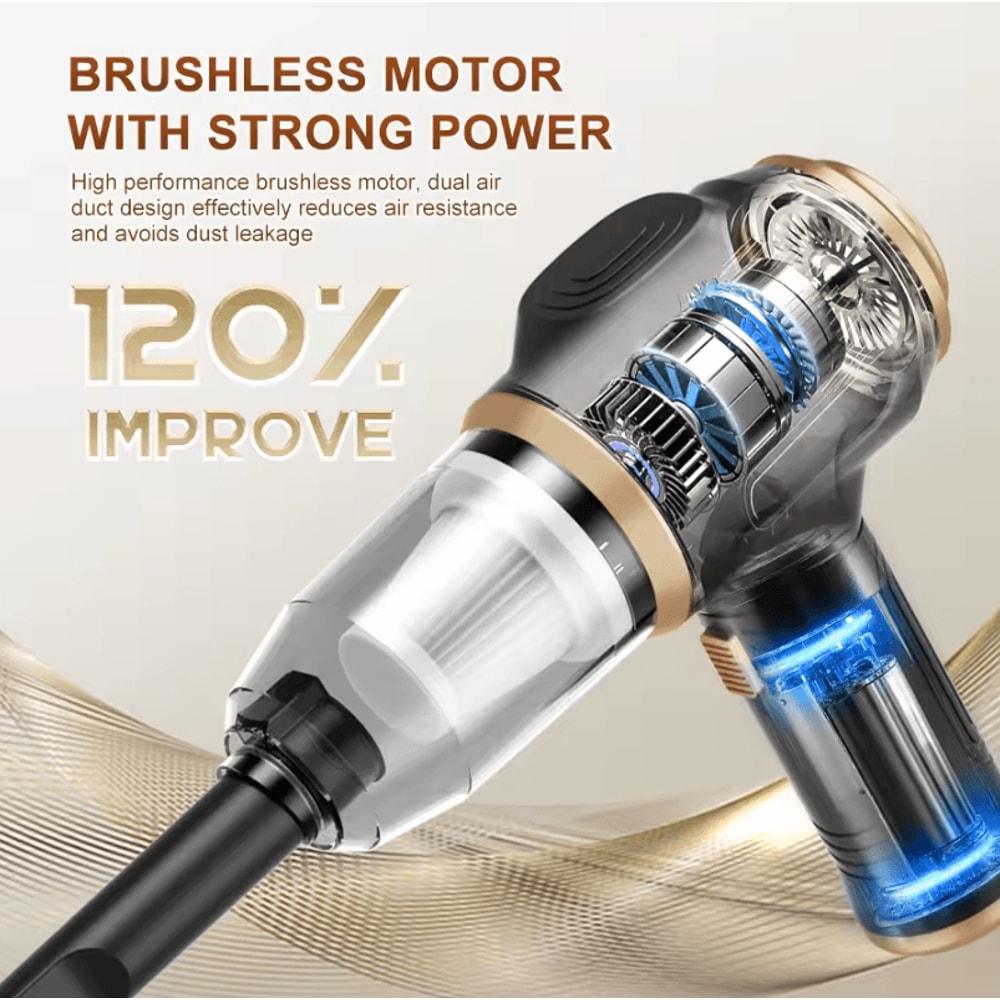 Ultra Portable Cordless Handheld Car Vacuum Cleaner HighSuction Mini Cleaner For Home Pet Hair 2