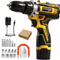AllinOne Cordless Electric Drill Screwdriver Combo Kit Lithium Power DIY Tool Set 1