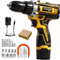 AllinOne Cordless Electric Drill Screwdriver Combo Kit Lithium Power DIY Tool Set 1