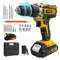 AllinOne Cordless Electric Drill Screwdriver Combo Kit Lithium Power DIY Tool Set 3