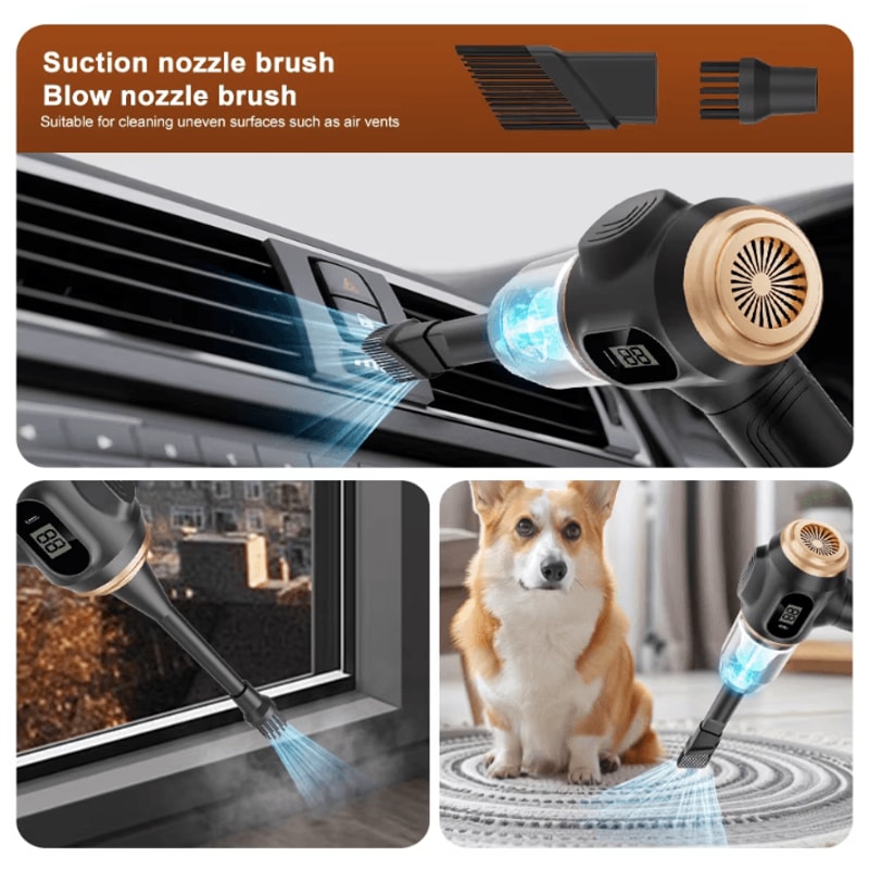 BELIBUY 2in1 Cordless Car Vacuum Air Blower HighPower Portable Cleaner For Auto Home 3