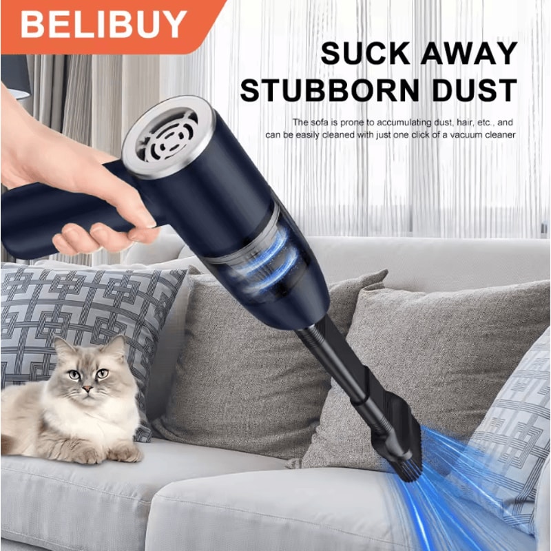 BELIBUY Ultra Compact Cordless Car Vacuum Cleaner HighPower Mini Handheld For Home Auto 0