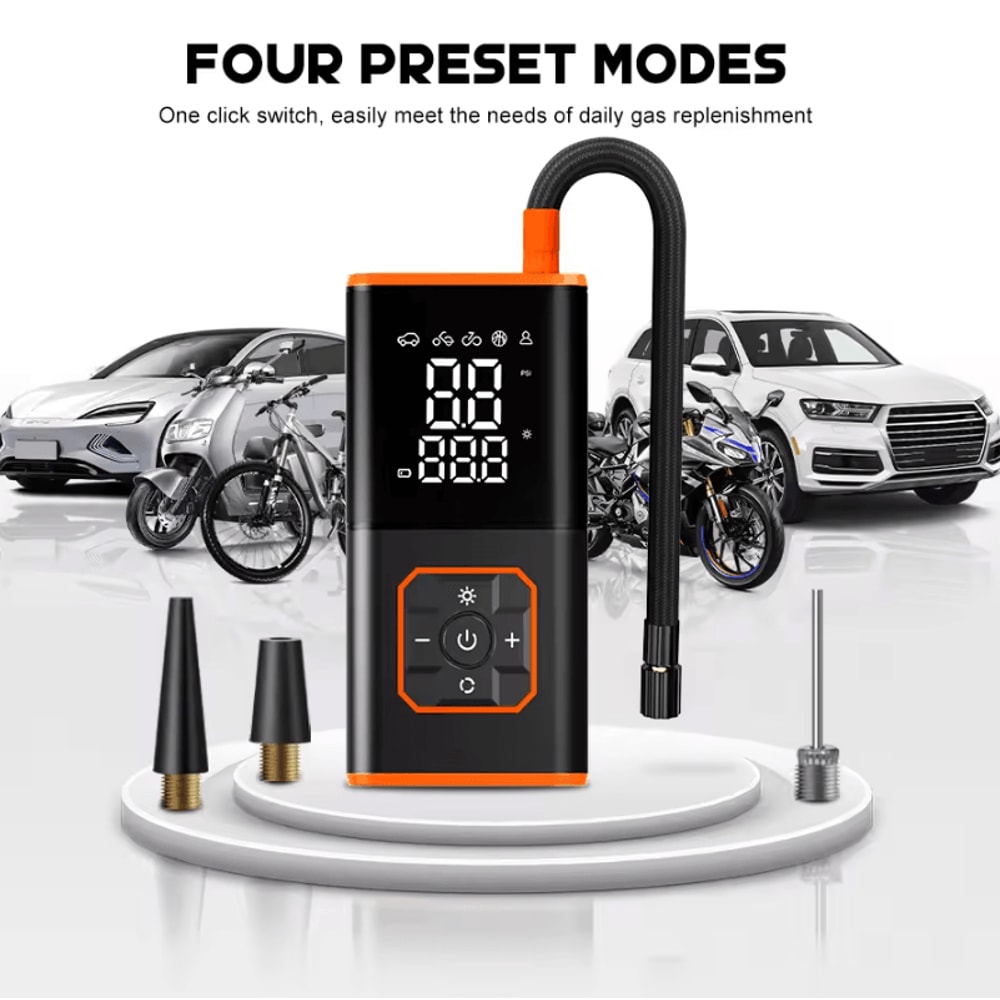 Portable 150PSI Cordless Tire Inflator Compact Air Compressor For Car Motorcycle Bicycle 2